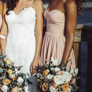Amanda uprichard dress blush dusty rose pink bridesmaid, wedding guest, etc